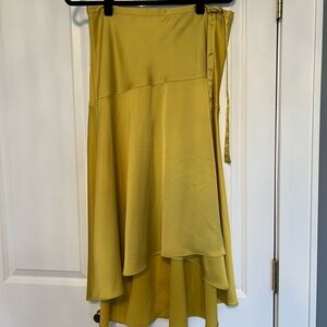 Yellow Gold Women's Satin Skirt